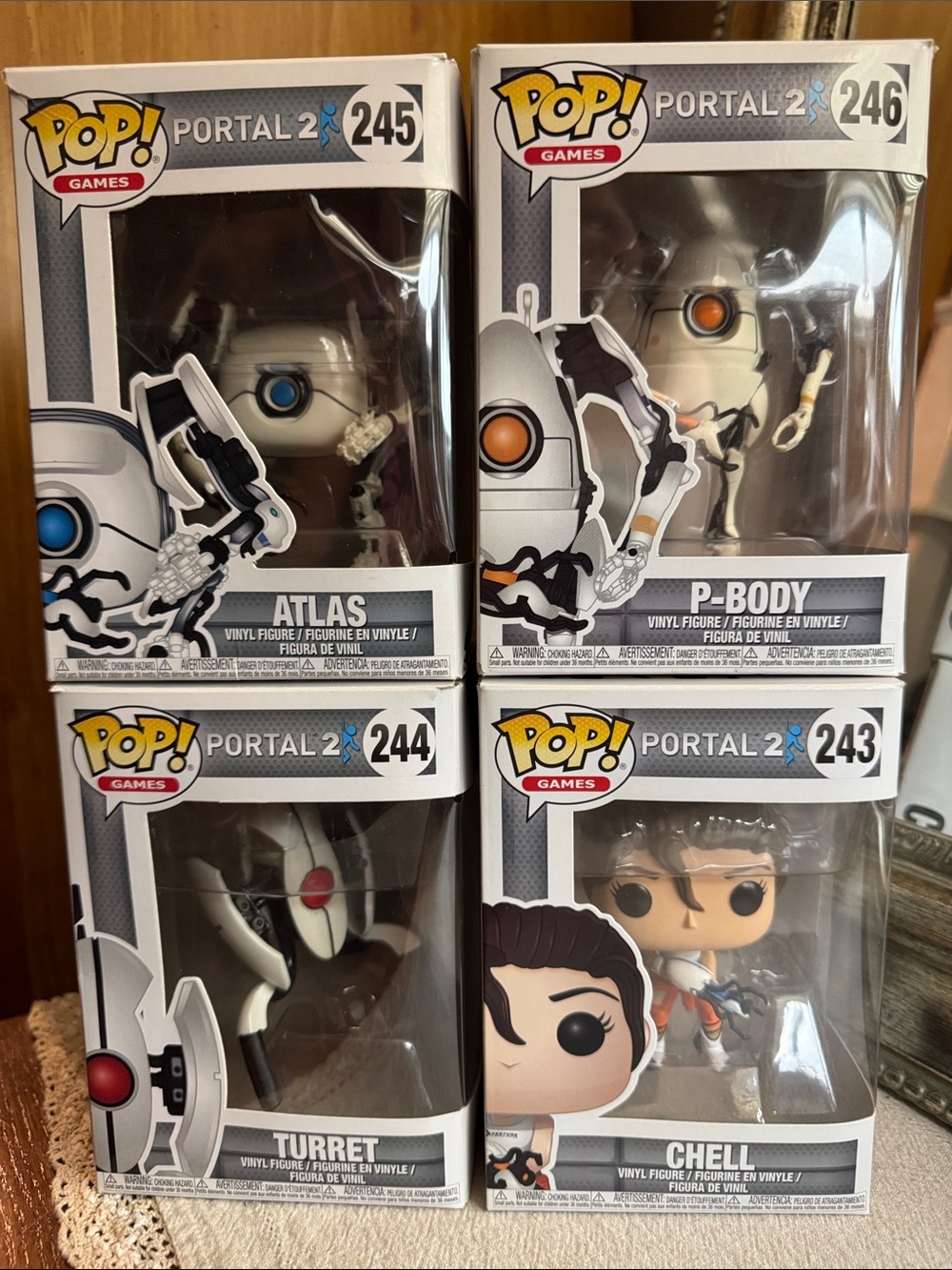 FUNKO POP - Portal 2 - Chell, Atlas, Turret & P-Body: Bundle of 4!